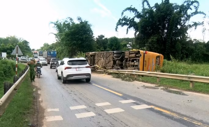 Hiện trường vụ tai nạn.