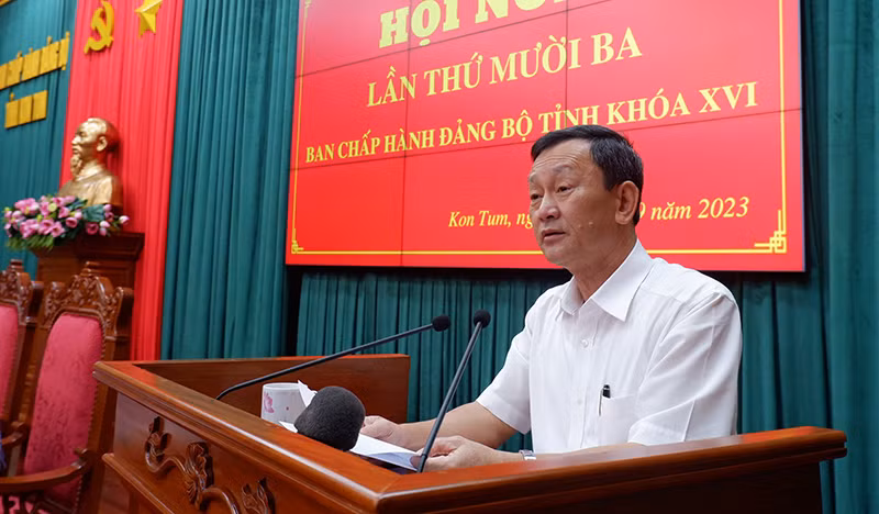 Đồng chí Dương Văn Trang phát biểu bế mạc Hội nghị