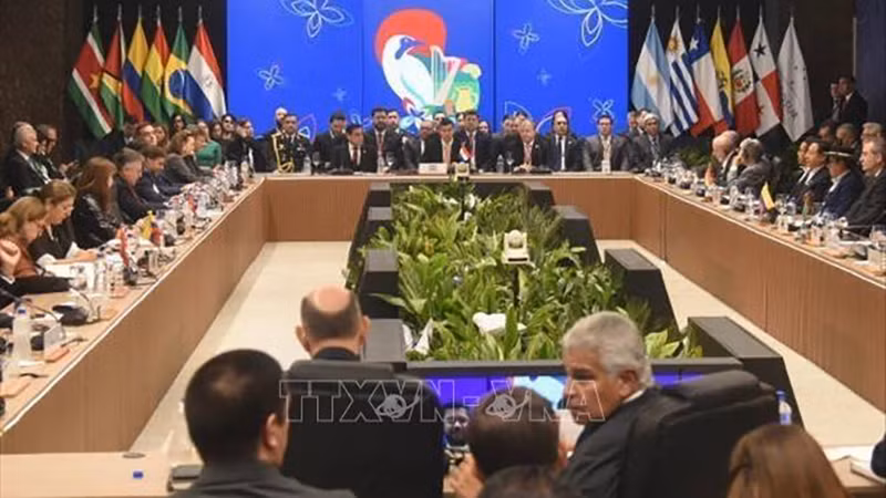 Hội nghị thượng đỉnh Mercosur tại Paraguay ngày 8/7/2024. (Ảnh: TTXVN)