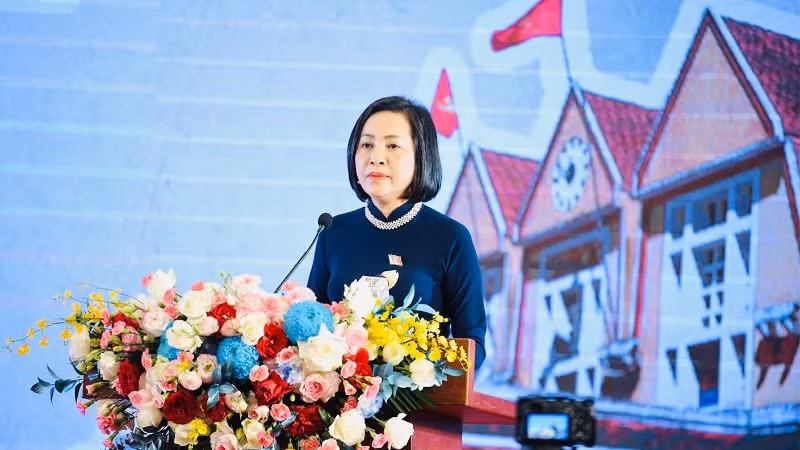 Phó Chủ tịch Quốc hội Nguyễn Thị Thanh phát biểu tại Diễn đàn.