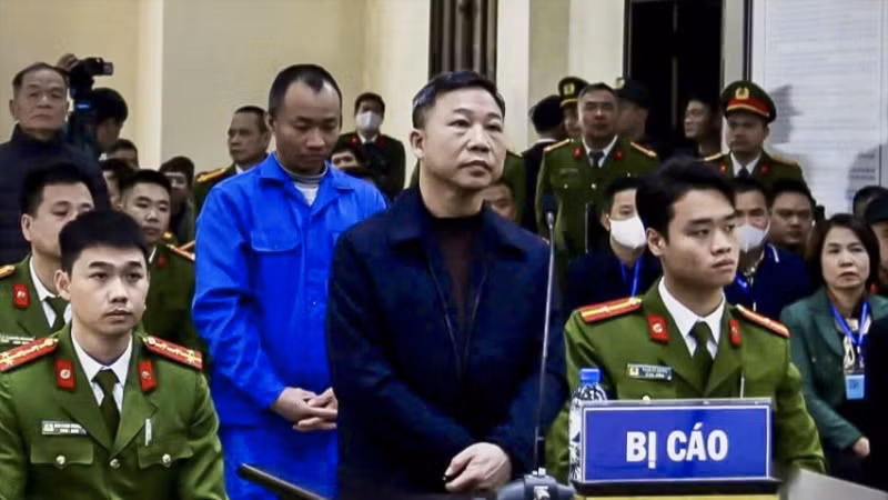 Phiên tòa sơ thẩm tại Tòa án nhân dân tỉnh Thái Bình.