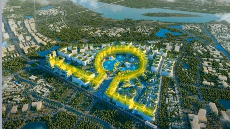 Phối cảnh dự án đầu tư xây dựng hạ tầng và phát triển Khu Công nghệ cao Sinh học Hà Nội.