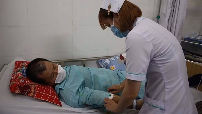 Sức khỏe ông K. đang phục hồi dần. (Ảnh: Bệnh viện cung cấp)
