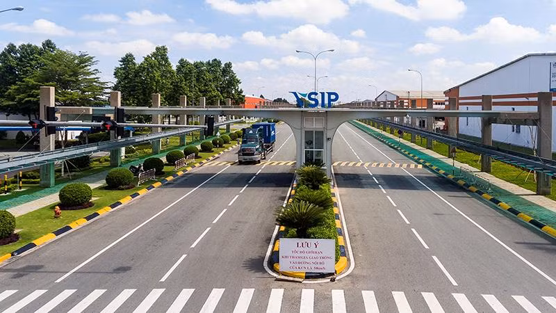 Một góc KCN VSIP 2 tại Bình Dương.