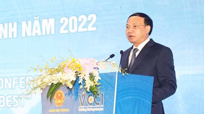 Bí thư Tỉnh ủy Quảng Ninh Nguyễn Xuân Ký phát biểu khai mạc hội nghị xúc tiến đầu tư “Quảng Ninh - Hội tụ và lan tỏa”.
