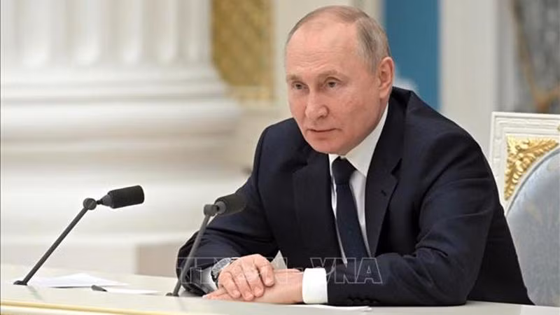 Tổng thống Nga Vladimir Putin đã có các cuộc điện đàm với Tổng Thư ký Liên hợp quốc Antonio Guterres. Ảnh: AFP/TTXVN
