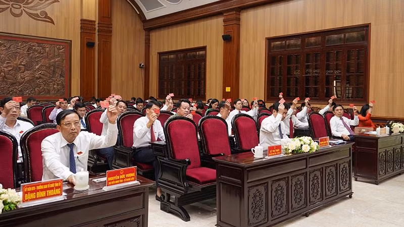 Biểu quyết thông qua các nghị quyết. Biểu quyết thông qua các nghị quyết.