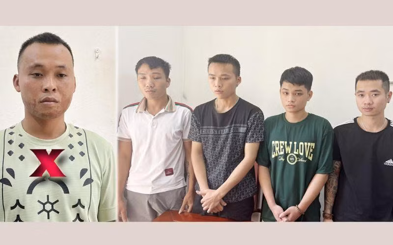 Vũ Văn Quỳnh (X) cùng các đối tượng có hành vi bắt giữ người trái pháp luật bị khởi tố.