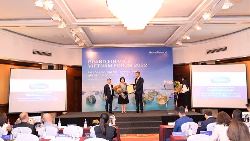 Vinamilk là thương hiệu thực phẩm giá trị nhất với định giá hơn 2,8 tỷ USD.