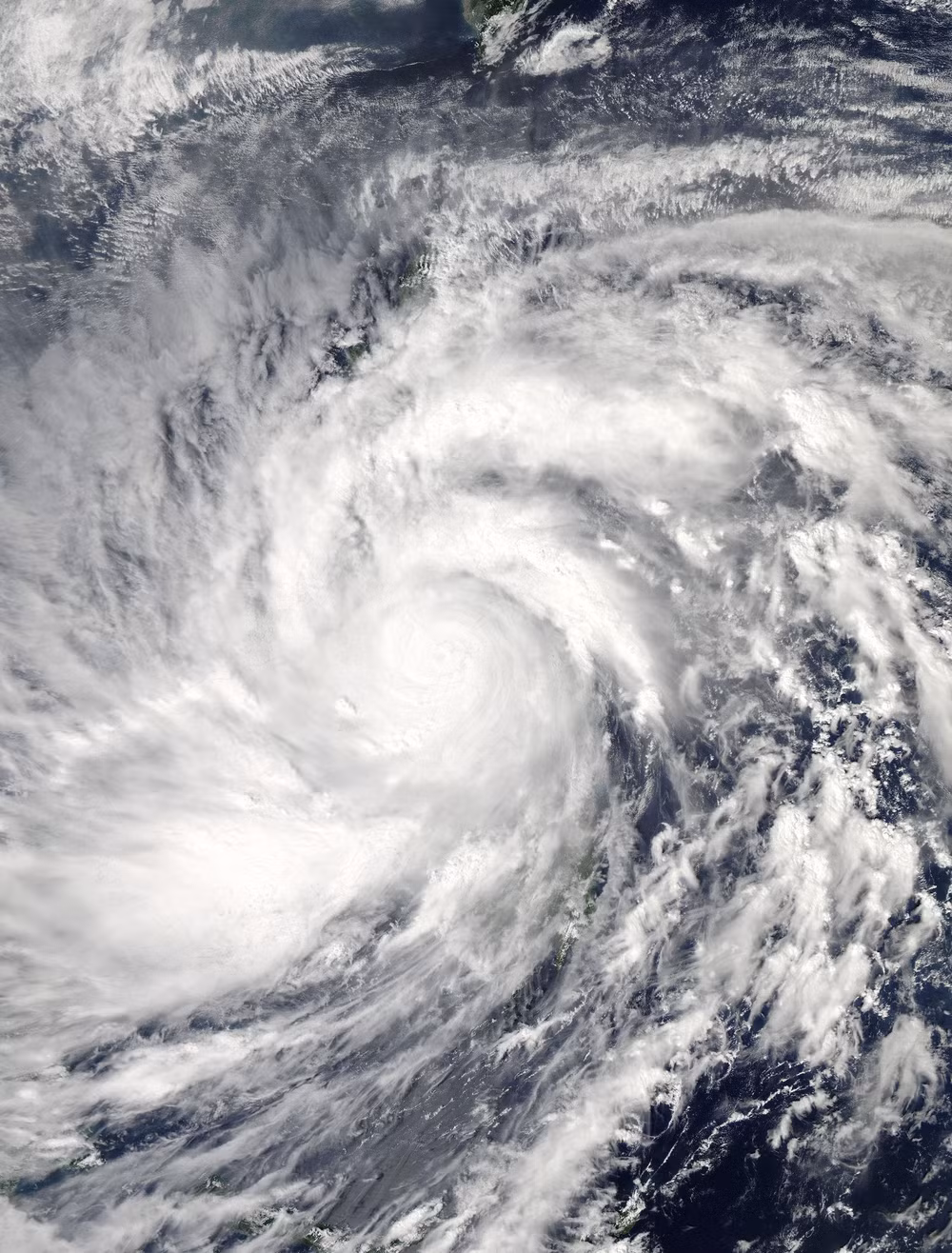 "Siêu bão" Hải Yến. (Ảnh: NASA)
