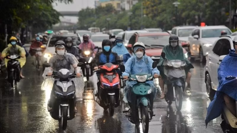 Khu vực Hà Nội có mưa, trời rét với nhiệt độ thấp nhất 12-14 độ C. (Ảnh minh họa)
