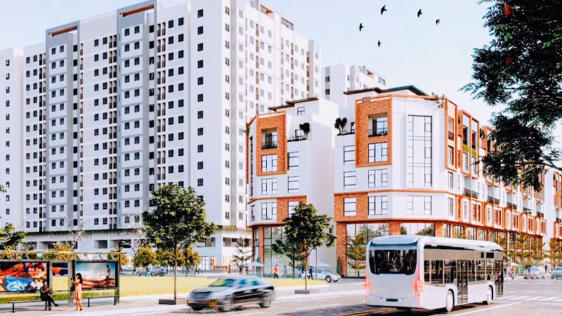 Phối cảnh dự án Khu nhà ở xã hội tại Tổng kho 3 Lạc Viên.