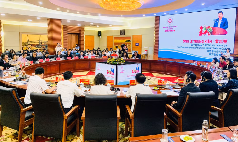 Trưởng ban Quản lý Khu kinh tế Hải Phòng Lê Trung Kiên khẳng định cam kết thành phố luôn tạo thuận lợi nhất cho các nhà đầu tư.