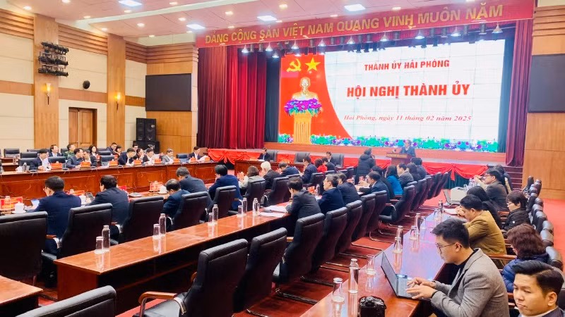Hội nghị Thành ủy Hải Phòng thông qua các đề án sắp xếp, tinh gọn bộ máy.