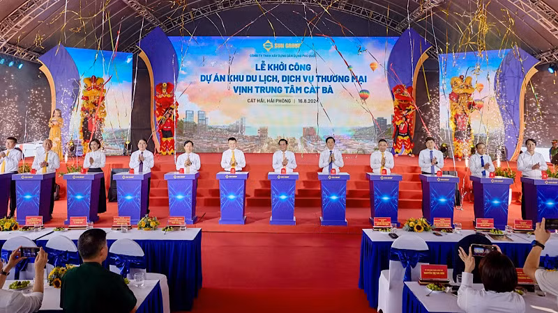 Quang cảnh lễ khởi công dự án.