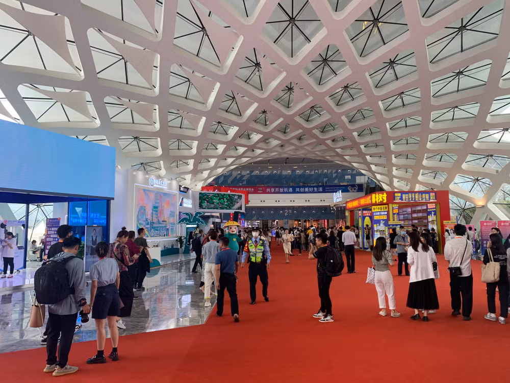Hội chợ hàng tiêu dùng quốc tế Trung Quốc tổ chức giữa tháng 3/2023. (Ảnh: HỮU HƯNG)