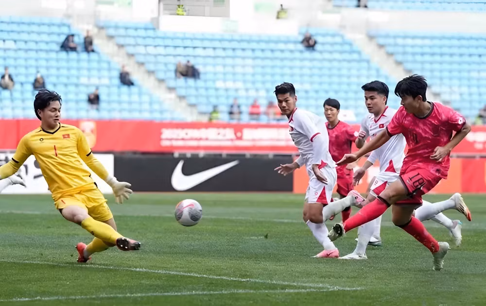 Đội tuyển U22 Việt Nam cầm hòa U22 Hàn Quốc với tỷ số 1-1.