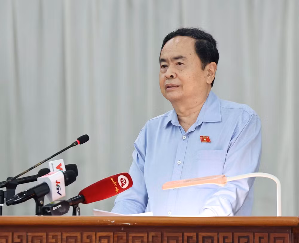 Chủ tịch Quốc hội Trần Thanh Mẫn thông báo nội dung Kỳ họp thứ 8, Quốc hội khóa XV và trả lời ý kiến của các cử tri.