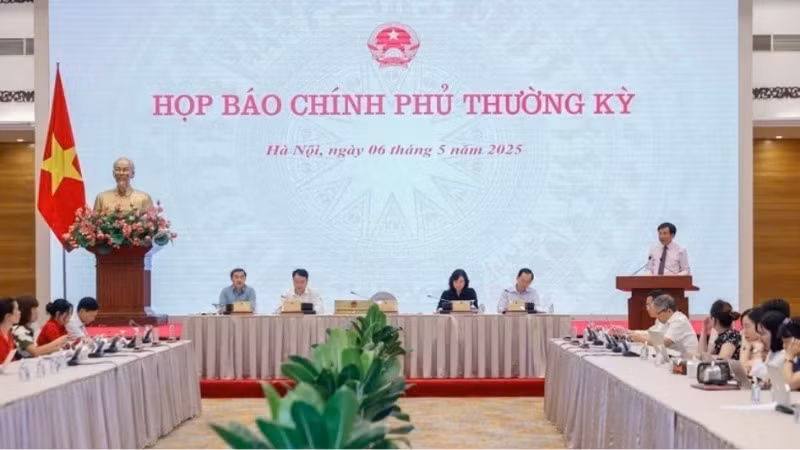 Quang cảnh cuộc họp báo Chính phủ thường kỳ. (Ảnh: VGP)