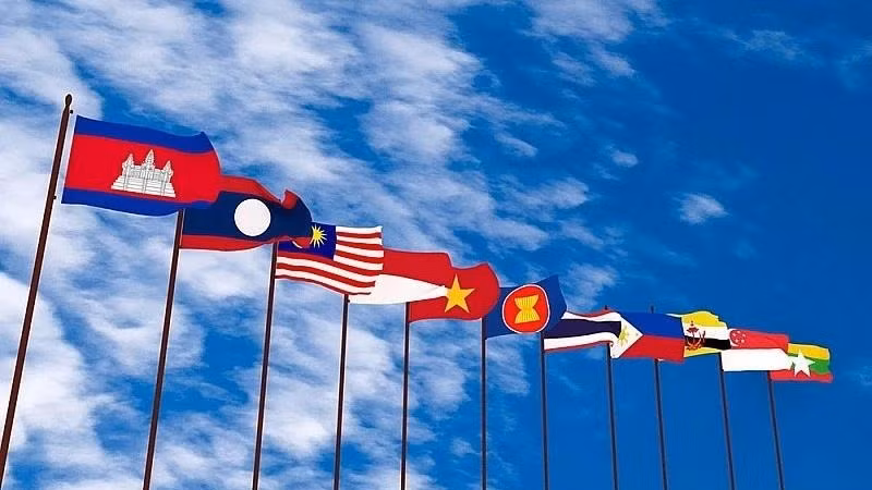 Quốc kỳ các quốc gia ASEAN.