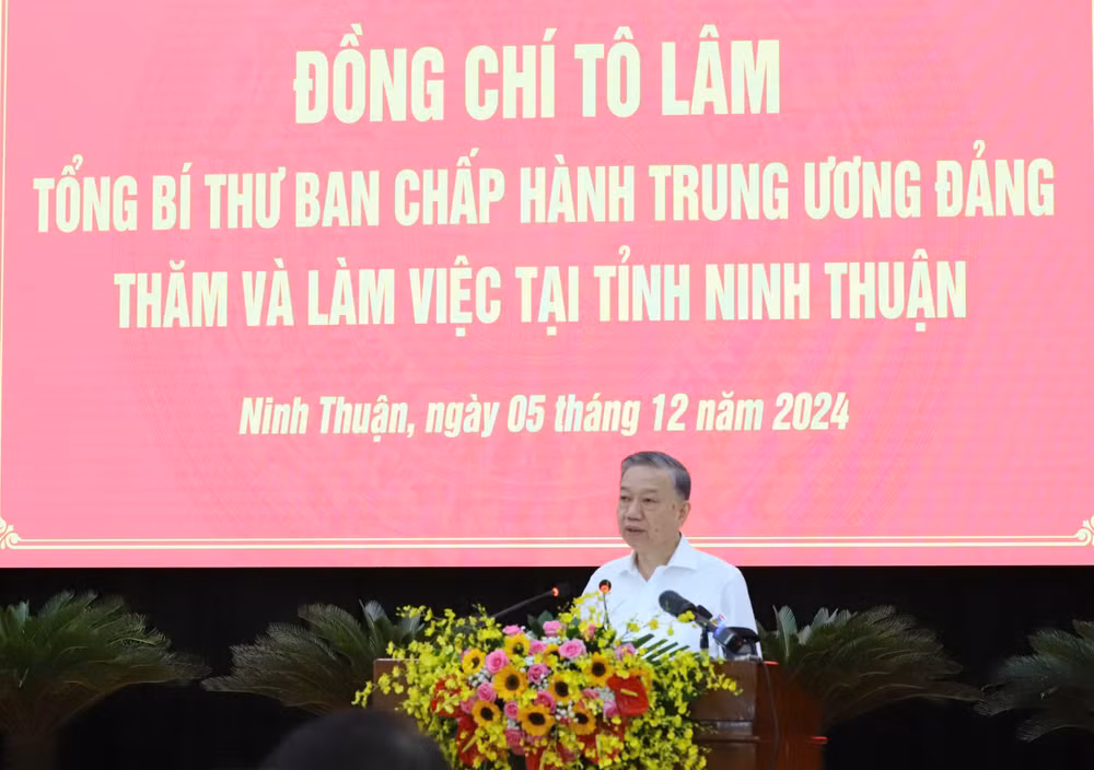 Tổng Bí thư Tô Lâm phát biểu tại Hội nghị.