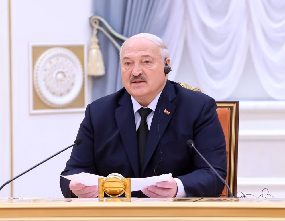 Tổng thống Belarus Aleksandr Lukashenko phát biểu tại cuộc hội đàm chính thức với Tổng Bí thư Tô Lâm. (Ảnh: THỐNG NHẤT/TTXVN) Tổng thống Belarus Aleksandr Lukashenko phát biểu tại cuộc hội đàm chính thức với Tổng Bí thư Tô Lâm. (Ảnh: THỐNG NHẤT/TTXVN)