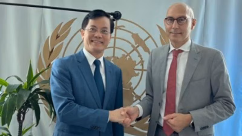 Thứ trưởng Hà Kim Ngọc tiếp Phó Tổng Thư ký Liên hợp quốc về Chính sách, Volker Turk, ngày 2/8. Thứ trưởng Hà Kim Ngọc tiếp Phó Tổng Thư ký Liên hợp quốc về Chính sách, Volker Turk, ngày 2/8.