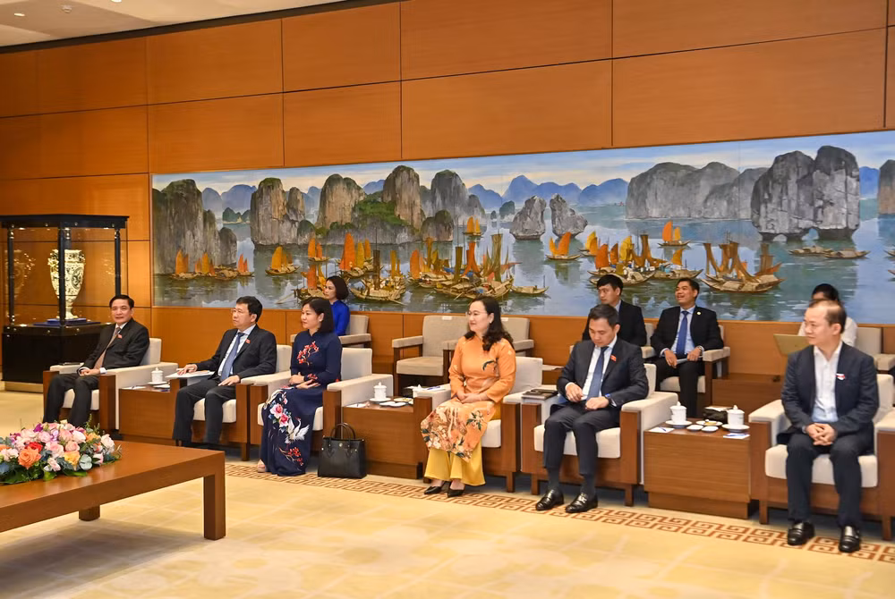 Đoàn đại biểu Quốc hội Việt Nam và Thủ đô Hà Nội dự buổi tiếp. Đoàn đại biểu Quốc hội Việt Nam và Thủ đô Hà Nội dự buổi tiếp.