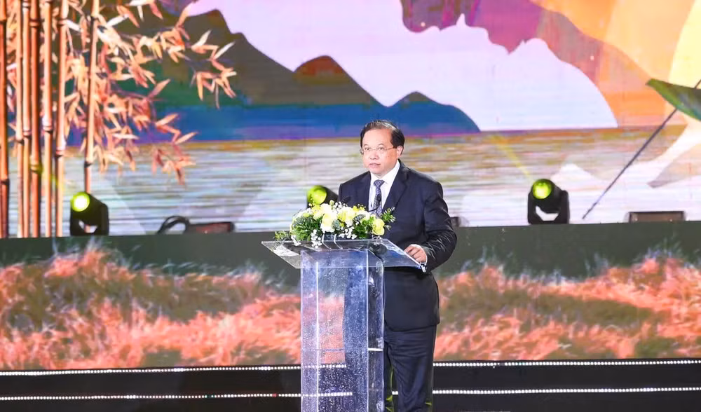 Thứ trưởng Văn hóa, Thể thao và Du lịch Tạ Quang Đông phát biểu tại lễ kỷ niệm.