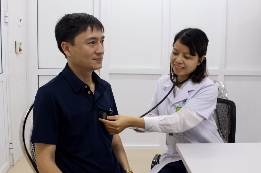 Khám sức khỏe tổng quát tại Bệnh viện Đa khoa thành phố Vinh. (Ảnh: Đình Nguyệt)
