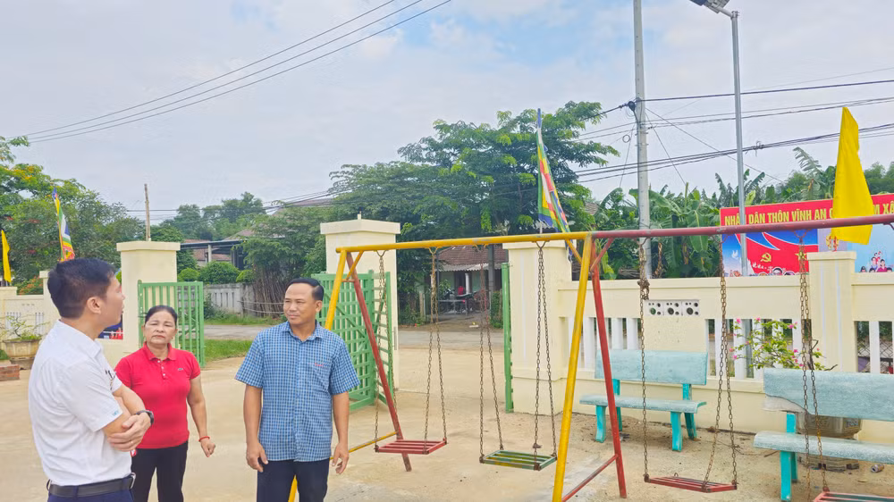 Các nhà văn hóa cộng đồng tránh lũ được BIDV tài trợ tại Quảng Trị còn là khu vui chơi ý nghĩa cho trẻ em.