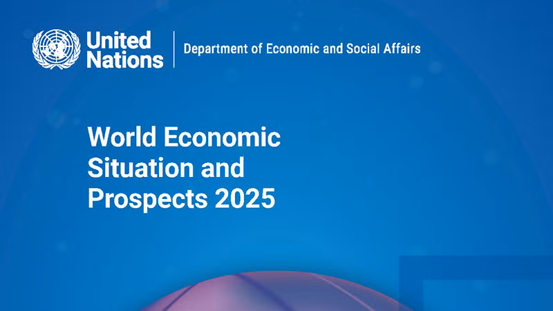 Hình ảnh Báo cáo Tình hình và triển vọng kinh tế thế giới năm 2025 của Liên hợp quốc. (Ảnh un.org)