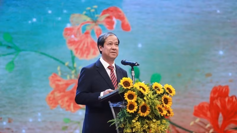Bộ trưởng Giáo dục và Đào tạo Nguyễn Kim Sơn phát biểu tại chương trình.