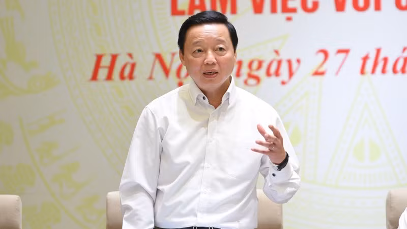Phó Thủ tướng Chính phủ Trần Hồng Hà phát biểu tại buổi làm việc Phó Thủ tướng Chính phủ Trần Hồng Hà phát biểu tại buổi làm việc