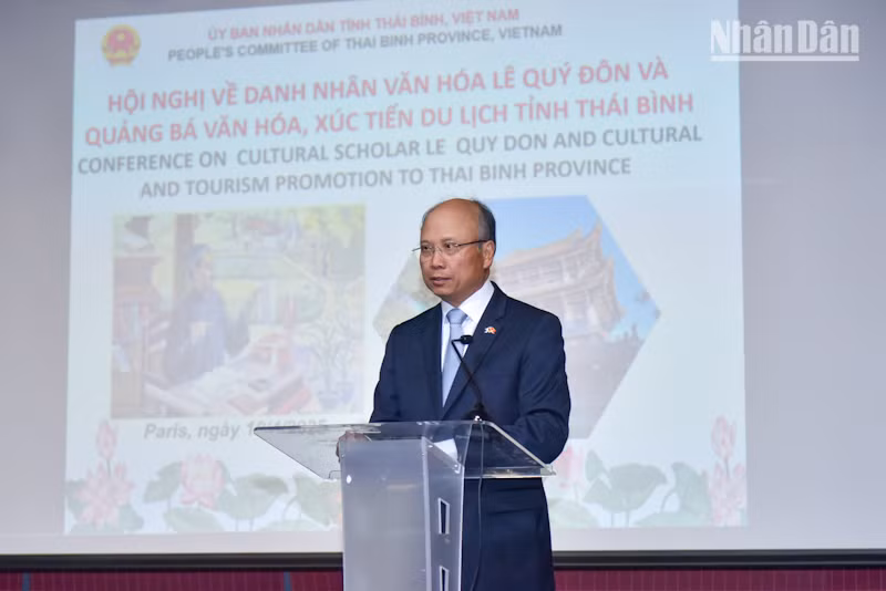 Đại sứ Đinh Toàn Thắng nhấn mạnh: Lê Quý Đôn có nhiều cống hiến to lớn cho nền tri thức Việt Nam. Đại sứ Đinh Toàn Thắng nhấn mạnh: Lê Quý Đôn có nhiều cống hiến to lớn cho nền tri thức Việt Nam.