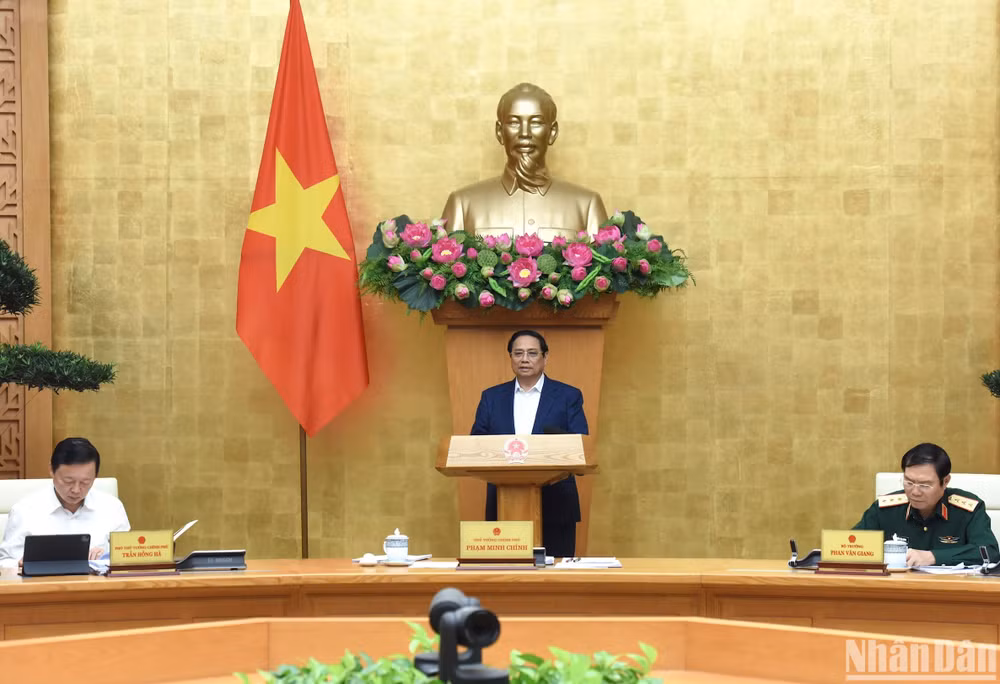 Thủ tướng Phạm Minh Chính dự và chủ trì phiên họp. Thủ tướng Phạm Minh Chính dự và chủ trì phiên họp.
