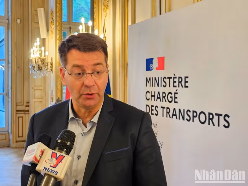 Theo ông Patrice Vergriete, Việt Nam và Cộng hòa Pháp đã duy trì mối quan hệ hợp tác tốt đẹp trong lĩnh vực giao thông vận tải trong thời gian qua. (Ảnh: MINH DUY) Theo ông Patrice Vergriete, Việt Nam và Cộng hòa Pháp đã duy trì mối quan hệ hợp tác tốt đẹp trong lĩnh vực giao thông vận tải trong thời gian qua. (Ảnh: MINH DUY)