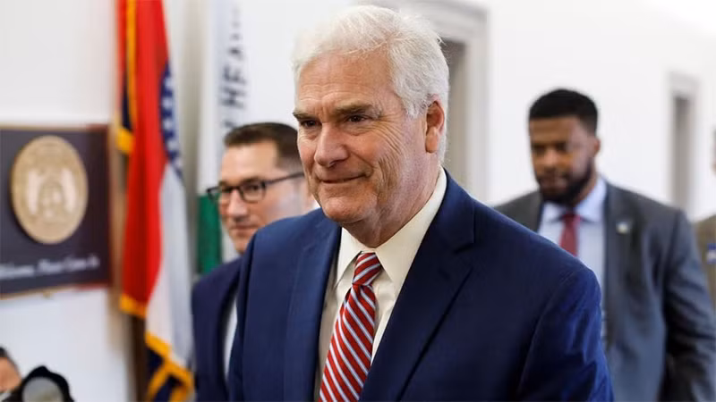 Phó lãnh đạo khối đa số tại Hạ viện Tom Emmer, đại diện của bang Minnesota, người vừa thông báo rút lui ngay sau khi được đề cử vào vị trí Chủ tịch Hạ viện Mỹ. (Ảnh: Reuters)
