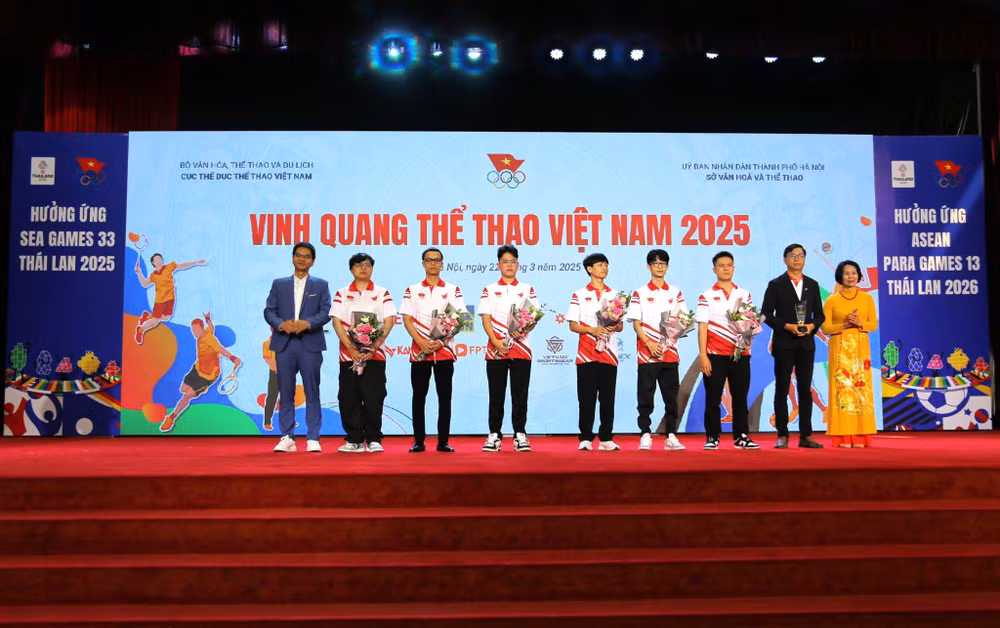 Thể thao điện tử lần đầu được vinh danh tại chương trình "Vinh quang thể thao Việt Nam 2025"