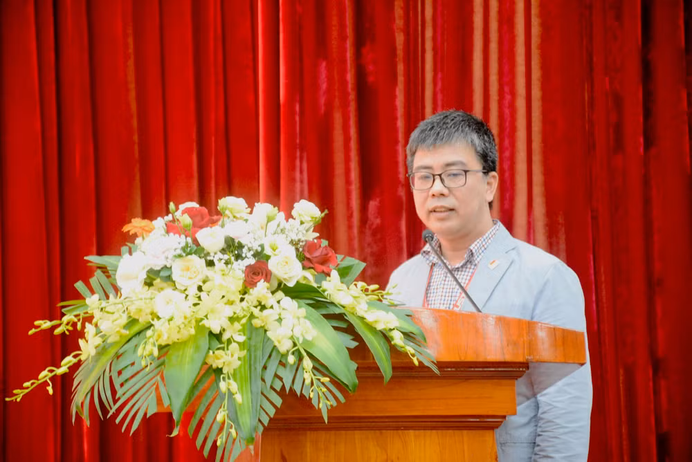 PGS, TS Trương Việt Anh, Trưởng Ban Khoa học và Công nghệ, Đại học Bách khoa Hà Nội phát biểu.