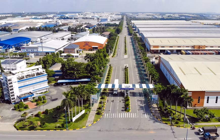 Một góc khu công nghiệp Việt Nam - Singapore II (VSIP II) tại thị xã Tân Uyên, tỉnh Bình Dương. (Ảnh: ĐỨC TUẤN)