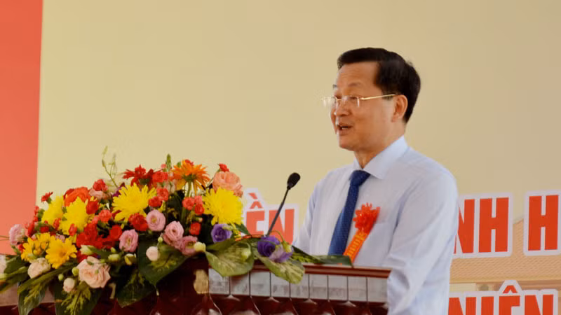 Phó Thủ tướng Chính phủ Lê Minh Khái phát biểu tại buổi lễ khánh thành. Phó Thủ tướng Chính phủ Lê Minh Khái phát biểu tại buổi lễ khánh thành.