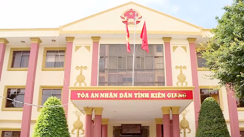 Trụ sở Tòa án nhân dân tỉnh Kiên Giang, nơi bà Nguyễn Thị Cẩm Thu công tác. (Ảnh: Internet)