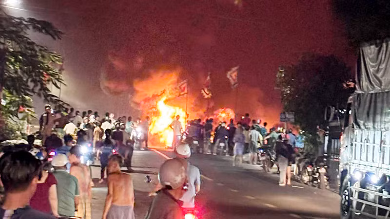Hiện trường vụ cháy.
