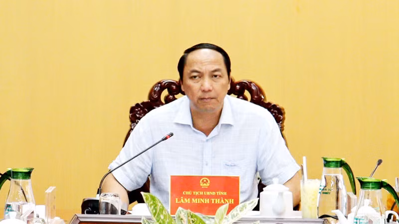 Chủ tịch Ủy ban nhân dân tỉnh Kiên Giang Lâm Minh Thành phát biểu chỉ đạo.