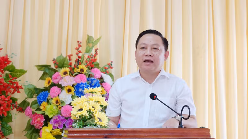 Giám đốc Sở Nông nghiệp và Phát triển nông thôn tỉnh Kiên Giang Lê Hữu Toàn phát biểu tại lễ khởi động.