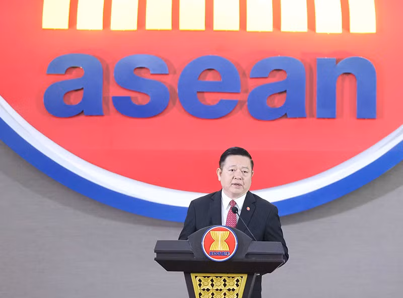 Tổng Thư ký ASEAN Kao Kim Hourn phát biểu. (Ảnh: Thống Nhất/TTXVN) Tổng Thư ký ASEAN Kao Kim Hourn phát biểu. (Ảnh: Thống Nhất/TTXVN)