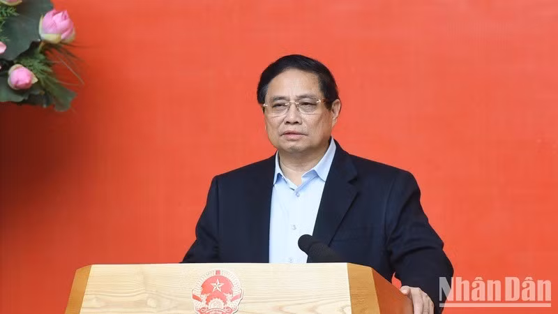 Thủ tướng Phạm Minh Chính phát biểu ý kiến tại phiên họp. (Ảnh: TRẦN HẢI) Thủ tướng Phạm Minh Chính phát biểu ý kiến tại phiên họp. (Ảnh: TRẦN HẢI)