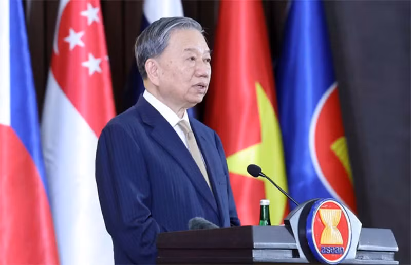 Tổng Bí thư Tô Lâm phát biểu. (Ảnh: Thống Nhất/TTXVN)