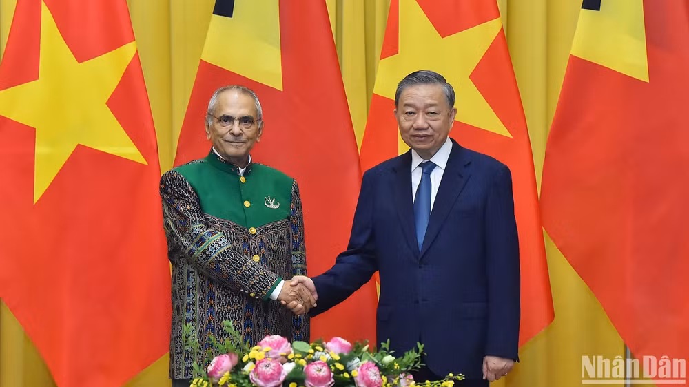 Chủ tịch nước Tô Lâm và Tổng thống Jose Ramos-Horta tại buổi Hội đàm.
